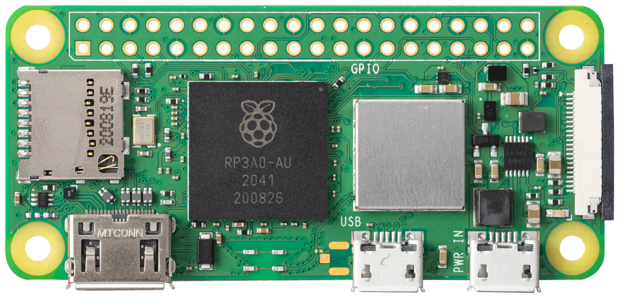 Raspberry Pi Zero 2W - top-down view